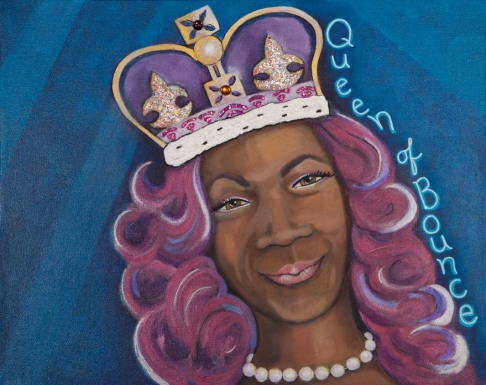 Big Freedia, The Queen of Bounce by Nancy Wolfe Kimberly | Acrylic paint, varnish, on canvas Big Freedia, The Queen of Bounce